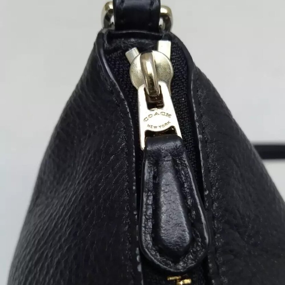 Coach Black Pebbled Leather Crossbody Tote - Picture 11 of 13